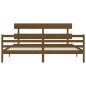 vidaXL Estructura cama y cabecero madera maciza marrón miel 200x200 cm vidaXL Estructura cama y cabecero madera maciza marrón miel 200x200 cm