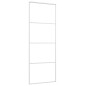 vidaXL Puerta corredera ESG vidrio y aluminio 76x205 cm blanco vidaXL Puerta corredera ESG vidrio y aluminio 76x205 cm blanco