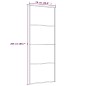 vidaXL Puerta corredera ESG vidrio y aluminio 76x205 cm blanco vidaXL Puerta corredera ESG vidrio y aluminio 76x205 cm blanco