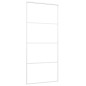 vidaXL Puerta corredera ESG vidrio y aluminio blanca 90x205 cm vidaXL Puerta corredera ESG vidrio y aluminio blanca 90x205 cm