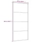 vidaXL Puerta corredera ESG vidrio y aluminio blanca 90x205 cm vidaXL Puerta corredera ESG vidrio y aluminio blanca 90x205 cm