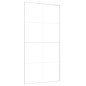 vidaXL Puerta corredera ESG vidrio y aluminio blanca 102,5x205 cm vidaXL Puerta corredera ESG vidrio y aluminio blanca 102,5x205 cm