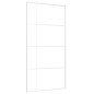 vidaXL Puerta corredera ESG vidrio y aluminio blanca 102,5x205 cm