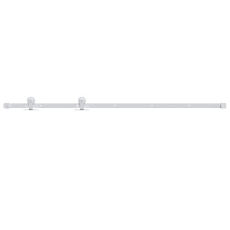 vidaXL Kit herrajes para puertas correderas de acero blanco 183 cm