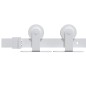 vidaXL Kit herrajes para puertas correderas de acero blanco 183 cm vidaXL Kit herrajes para puertas correderas de acero blanco 183 cm