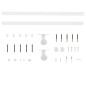 vidaXL Kit herrajes para puertas correderas de acero blanco 183 cm vidaXL Kit herrajes para puertas correderas de acero blanco 183 cm