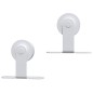 vidaXL Kit herrajes para puertas correderas de acero blanco 183 cm vidaXL Kit herrajes para puertas correderas de acero blanco 183 cm