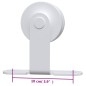 vidaXL Kit herrajes para puertas correderas de acero blanco 183 cm vidaXL Kit herrajes para puertas correderas de acero blanco 183 cm