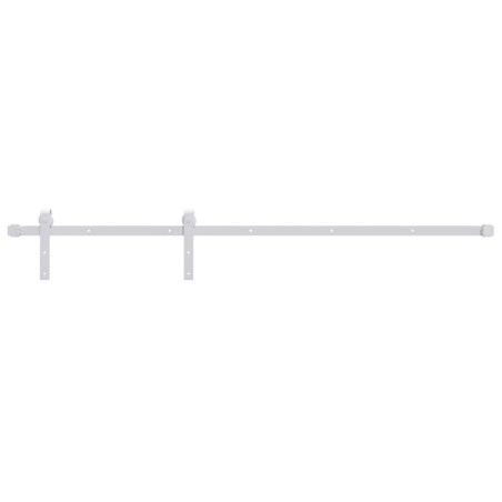 vidaXL Kit herrajes para puertas correderas de acero blanco 183 cm
