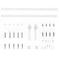 vidaXL Kit herrajes para puertas correderas de acero blanco 183 cm