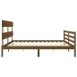 vidaXL Estructura cama y cabecero madera maciza marrón miel 200x200 cm vidaXL Estructura cama y cabecero madera maciza marrón miel 200x200 cm
