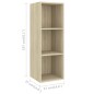 vidaXL Set de muebles para TV 4 pzas madera contrachapada roble Sonoma