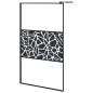 vidaXL Mampara ducha vidrio esmerilado diseño piedras negro 115x195 cm vidaXL Mampara ducha vidrio esmerilado diseño piedras negro 115x195 cm