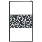 vidaXL Mampara ducha vidrio esmerilado diseño piedras negro 115x195 cm vidaXL Mampara ducha vidrio esmerilado diseño piedras negro 115x195 cm