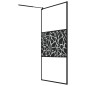 vidaXL Mampara ducha vidrio esmerilado diseño piedras negro 115x195 cm vidaXL Mampara ducha vidrio esmerilado diseño piedras negro 115x195 cm