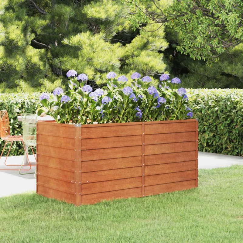 vidaXL Arriate oxidado de acero corten 160x80x77 cm vidaXL Arriate oxidado de acero corten 160x80x77 cm