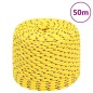 vidaXL Cuerda de barco polipropileno amarillo 6 mm 50 m vidaXL Cuerda de barco polipropileno amarillo 6 mm 50 m