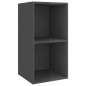 vidaXL Muebles de salón de pared 4 pzas madera ingeniería gris brillo vidaXL Muebles de salón de pared 4 pzas madera ingeniería gris brillo