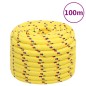 vidaXL Cuerda de barco polipropileno amarillo 20 mm 100 m vidaXL Cuerda de barco polipropileno amarillo 20 mm 100 m