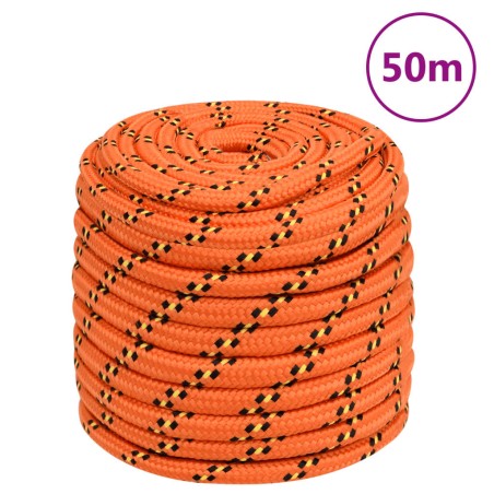 vidaXL Cuerda de barco polipropileno naranja 18 mm 50 m