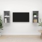 vidaXL Muebles de salón de pared 2 pzs madera ingeniería gris hormigón vidaXL Muebles de salón de pared 2 pzs madera ingeniería gris hormigón