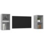 vidaXL Muebles de salón de pared 2 pzs madera ingeniería gris hormigón vidaXL Muebles de salón de pared 2 pzs madera ingeniería gris hormigón