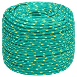 vidaXL Cuerda de barco polipropileno verde 6 mm 500 m
