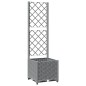 vidaXL Jardinera con enrejado PP gris claro 40x40x136 cm vidaXL Jardinera con enrejado PP gris claro 40x40x136 cm