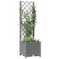 vidaXL Jardinera con enrejado PP gris claro 40x40x136 cm vidaXL Jardinera con enrejado PP gris claro 40x40x136 cm