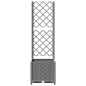 vidaXL Jardinera con enrejado PP gris claro 40x40x136 cm vidaXL Jardinera con enrejado PP gris claro 40x40x136 cm