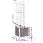 vidaXL Jardinera con enrejado PP gris claro 40x40x136 cm vidaXL Jardinera con enrejado PP gris claro 40x40x136 cm