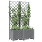 vidaXL Jardinera con enrejado PP gris claro 80x40x136 cm vidaXL Jardinera con enrejado PP gris claro 80x40x136 cm