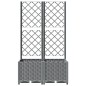 vidaXL Jardinera con enrejado PP gris claro 80x40x136 cm vidaXL Jardinera con enrejado PP gris claro 80x40x136 cm