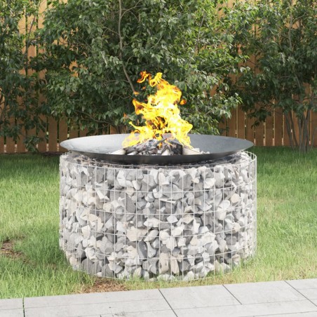 vidaXL Brasero de gaviones hierro galvanizado Ø100 cm