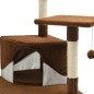 vidaXL Rascador para gatos con poste de sisal marrón y blanco 203 cm vidaXL Rascador para gatos con poste de sisal marrón y blanco 203 cm