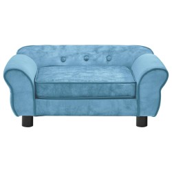 vidaXL Sofá para perros felpa turquesa 72x45x30 cm