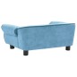 vidaXL Sofá para perros felpa turquesa 72x45x30 cm