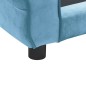 vidaXL Sofá para perros felpa turquesa 72x45x30 cm