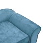 vidaXL Sofá para perros felpa turquesa 72x45x30 cm