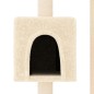 vidaXL Rascador para gatos con postes de sisal color crema 104 cm vidaXL Rascador para gatos con postes de sisal color crema 104 cm