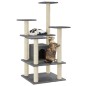 vidaXL Rascador para gatos con postes de sisal gris oscuro 110 cm