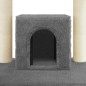vidaXL Rascador para gatos con postes de sisal gris oscuro 110 cm
