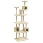 vidaXL Rascador para gatos con postes de sisal crema 188 cm vidaXL Rascador para gatos con postes de sisal crema 188 cm