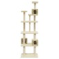 vidaXL Rascador para gatos con postes de sisal crema 188 cm vidaXL Rascador para gatos con postes de sisal crema 188 cm