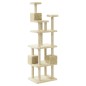 vidaXL Rascador para gatos con postes de sisal crema 188 cm vidaXL Rascador para gatos con postes de sisal crema 188 cm