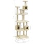 vidaXL Rascador para gatos con postes de sisal crema 188 cm vidaXL Rascador para gatos con postes de sisal crema 188 cm