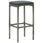 vidaXL Muebles de bar para jardín 9 pzas cojines ratán sintético gris vidaXL Muebles de bar para jardín 9 pzas cojines ratán sintético gris