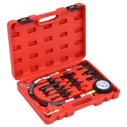 vidaXL Kit de comprobación de compresión de motor diésel 14 piezas