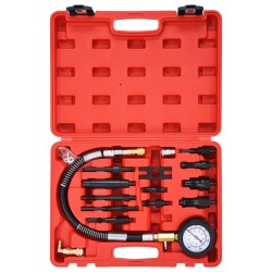 vidaXL Kit de comprobación de compresión de motor diésel 14 piezas