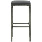 vidaXL Muebles de bar para jardín 9 pzas cojines ratán sintético gris vidaXL Muebles de bar para jardín 9 pzas cojines ratán sintético gris